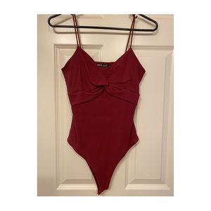 maroon bodysuit